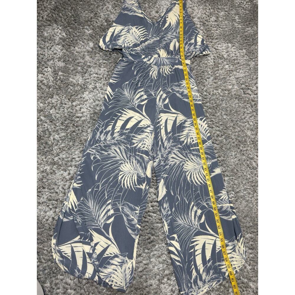 O’Neill Women’s Jumpsuit Wide Leg Boho Tropical Beach Resort Viscose Gray M - Picture 13 of 16